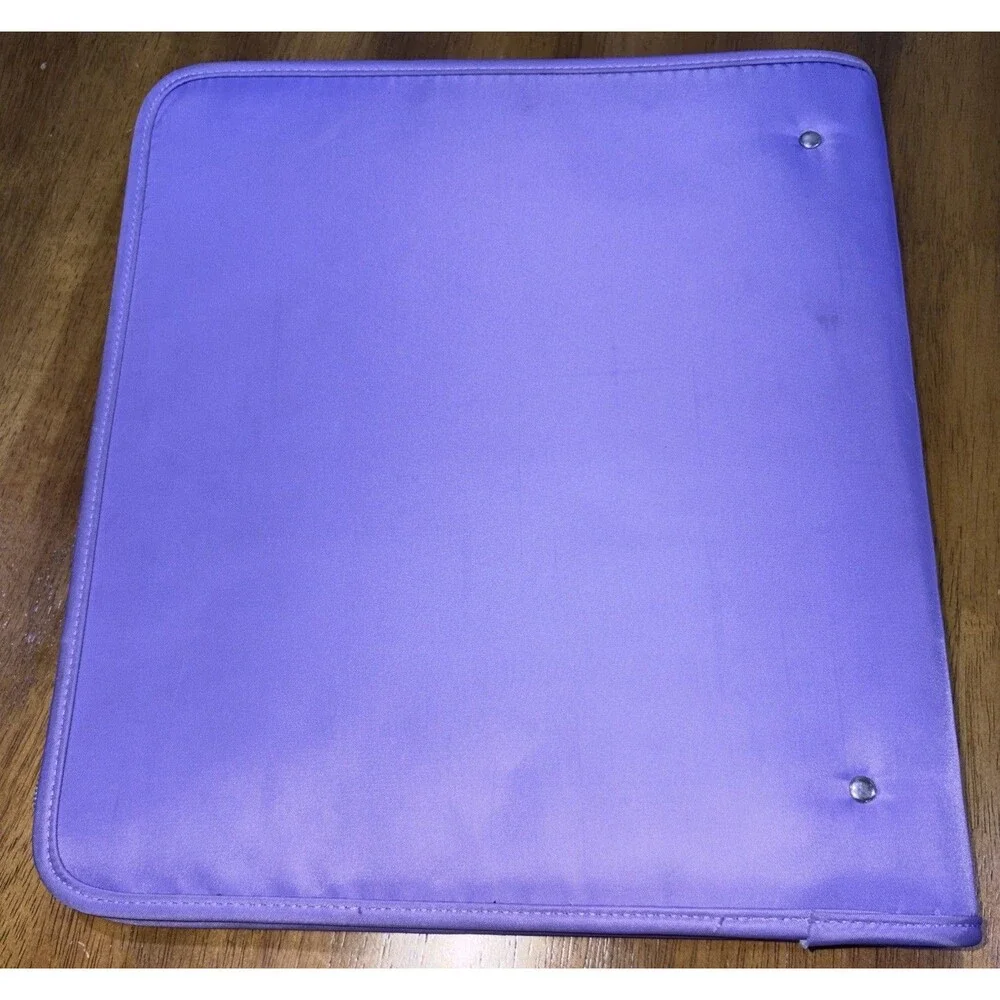 Purple Marbled Pattern 3 Ring Binder School Office Supplies Pink Blue Design